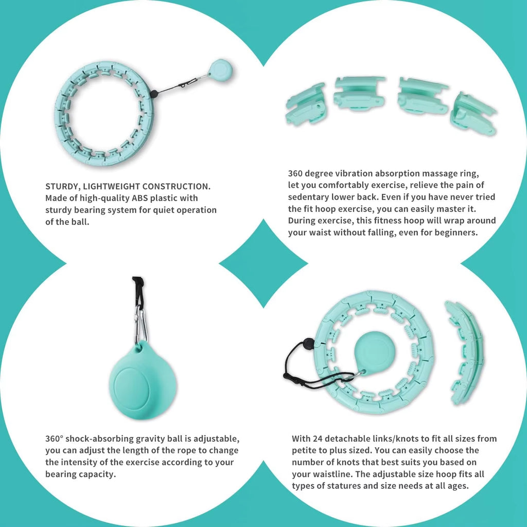 Achieve Highly Effective Toning with the Ultimate Innovation in Adult Fitness Gear: High-Quality Weighted Hoola Hoop. the Superi